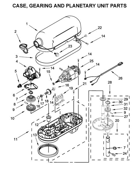 kitchenaid stand mixer parts diagram wow blog