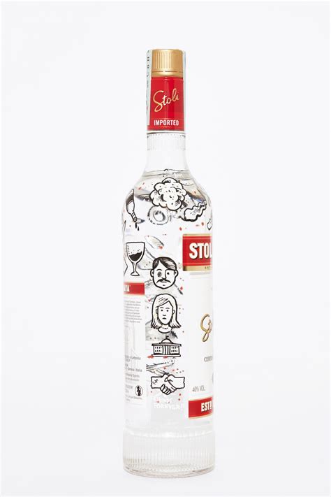 stoli vodka presenta message   bottle polkadot