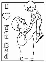 Coloring Dad Father Son Pages Fathers Daddy Super Mom Drawing Color Kids Printable Happy Cards Dads Print Getcolorings Kindergarten Sheets sketch template