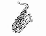 Saxofone Sassofono Saxophone Desenho Disegno Coloritou Cdn4 Acolore Stampare Coloringcrew sketch template