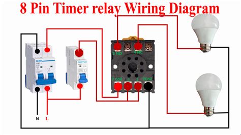 pin timer relay wiring connection diagram  pin timer relay controlling eee tutors