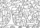 Cityscape Coloring Pages sketch template