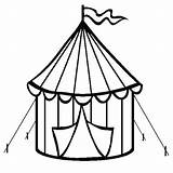 Tent Circus Coloring Pages Carnival Printable Clipart Templates Color Cookie Cutter Kids Tents School Sheets Getcolorings Theme High Printables Party sketch template