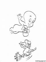 Casper Coloring Pages Friendly Ghost Getcolorings Print sketch template