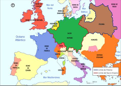 mapa de europa en el siglo xvii