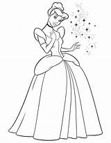 Coloring Cinderella Pages Disney Princess Popular sketch template
