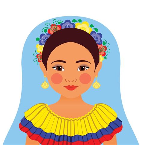 drawings  honor   colombian people  dress  inspired  folk