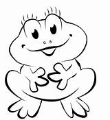 Coloring Pages Frog Realistic Cute Clipartmag Toad sketch template
