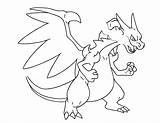 Coloring Charizard Mega Pokemon Pages Popular sketch template