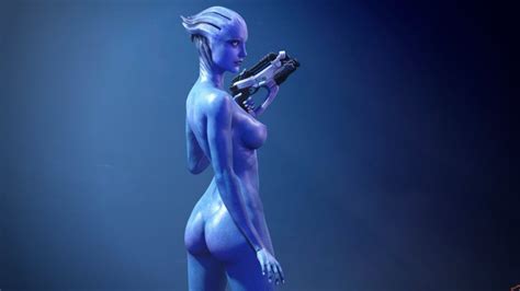 rule 34 1girls 3d alien girl asari bioware blue body blue skin fanart