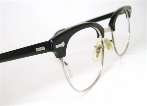 vintage mens nerd emo black shuron horn rim eyeglasses frame