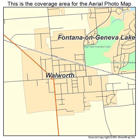 aerial photography map  walworth wi wisconsin