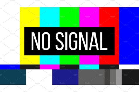 signal tv test television error illustrations creative market