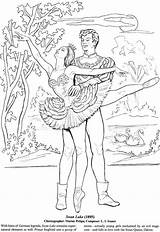 Ballet Dover Schwanensee Ballets Bailarina Publications Balerina Swan 50s Colorat Doverpublications Nutcracker Malvorlagen Negro Danza Raskraski sketch template