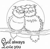 Coloring Pages Valentine Owl Owls Always Kids Valentines Print Sheets Animal Colornimbus Printable sketch template