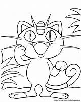 Pokemon Coloring Pages Meowth Printable Kids Colouring Print Book Word Activities Search Online Sheet Infernape Color Clip Adventure Favorite Printables sketch template
