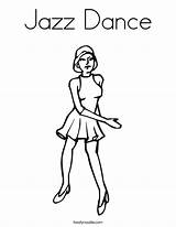 Jazz Dance Coloring Pages Dancing Girl Dancer Print Drawing Color Noodle Ballet Getdrawings Twistynoodle Built California Usa Ballerina Favorites Login sketch template