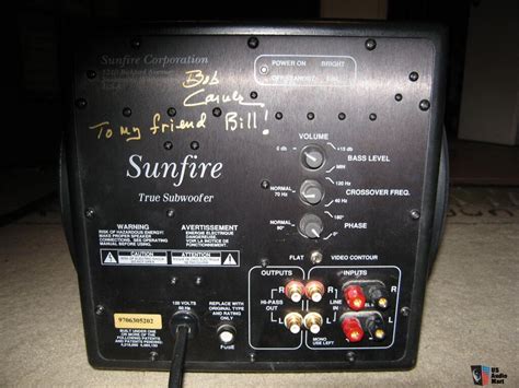 sunfire true subwoofer photo   audio mart