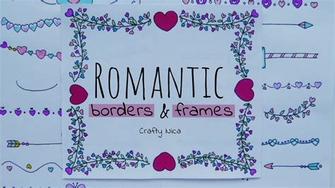 romantic borders  frames  borders  valentines cards notebook