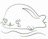 Coloring Pages Kawaii Seal Info sketch template
