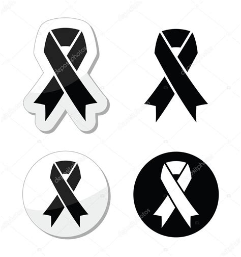 cinta negra luto muerte simbolo del melanoma
