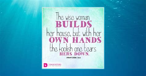 wise woman builds  house     hands  foolish