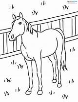 Horse Coloring Pages Print Mare Foal Color Kids Pasture Printable Click Getcolorings sketch template