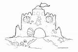 Sand Coloring Castle Pages Sandcastle Printable Shells Colouring Sandbox Beach Drawing Print Color Cliparts Footprints Clipart Sheet Sandman Preschool Kids sketch template