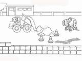 Coloring Construction Pages Road Coloring4free Winding Site Lego Template Pouring Truck Equipment Dirt sketch template