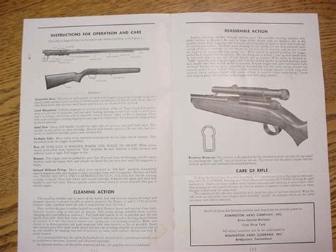 remington   original instructions manual rifle picture