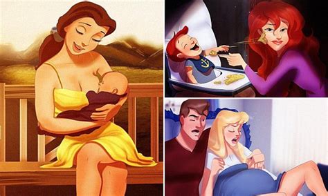 after the fairytale if disney princesses were mothers