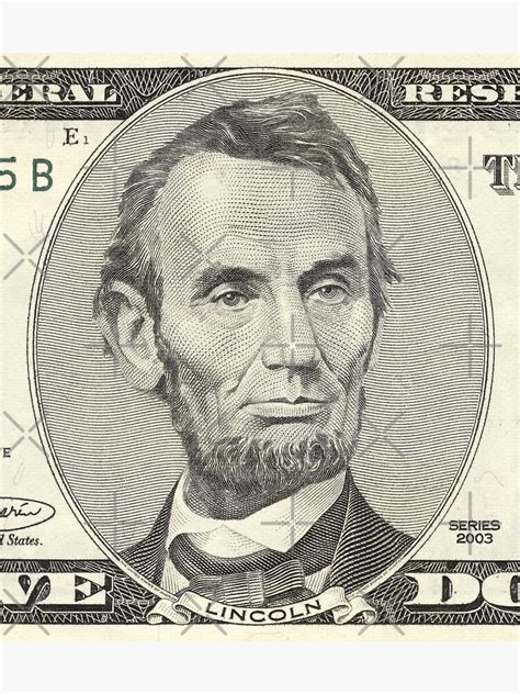 united states  dollar bill abraham lincoln photographic print
