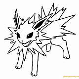 Pokemon Coloring Pages Jolteon Flareon Piplup Eevee Leafeon Espeon Color Evolution Online Evolutions Printable Pikachu Sheets Kids Getcolorings Getdrawings Print sketch template