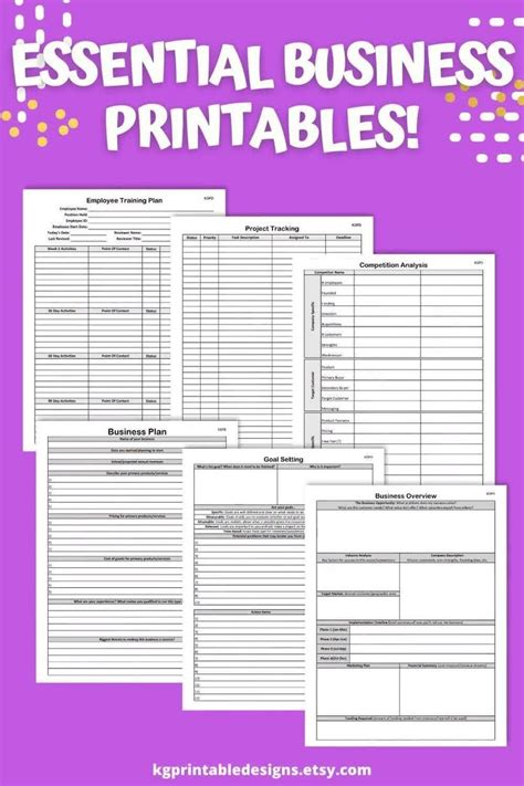 business planner  small business planner printable etsy video