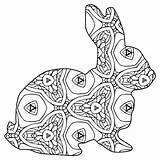 Coloring Pages Animal Geometric Printable Animals Rabbit Colouring Thecottagemarket Color Kids Shapes Book Just sketch template