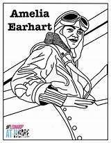 Earhart Amelia sketch template