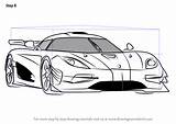 Koenigsegg Draw Drawing Step Car Cars Coloring Pages Sketch Auto Drawings Sports Para Tutorials Ausmalbilder Drawingtutorials101 Template Colorir Zeichnen Skizze sketch template