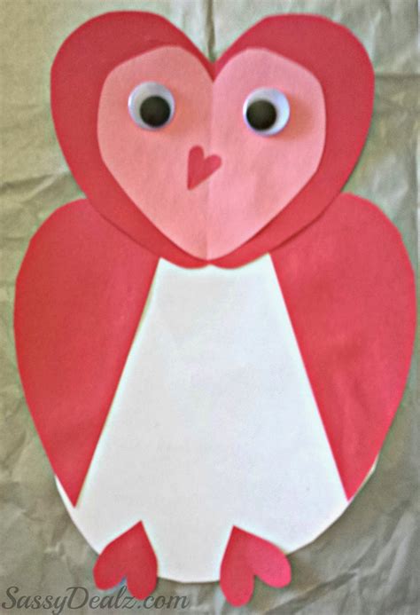 owl valentines day card idea  kids crafty morning