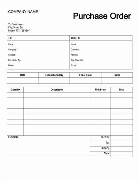microsoft forms order form template