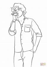 Harry Styles Coloring Pages Celebrity Printable Print Book Direction Drawing Color sketch template