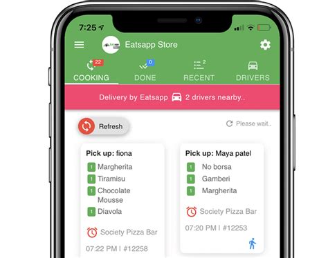 mobile branded  ordering application eatsapp