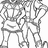 Coloring Cowgirl Cowboy Dancing Little Doing Western Couple Guitar Awesome Her Lasso Training Using sketch template
