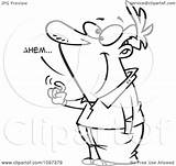 Tapping Annoying Outlined Ahem Sound Making Illustration Man Royalty Clipart Toonaday Vector sketch template
