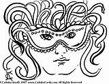 Mardi Gras Carnevale Masked Reveler Sheets sketch template