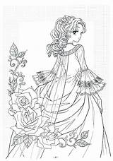 Coloring Pages Victorian Fashion Adult Anime Princess Books Dress Printable Poetry Disney Cute House Woman Vintage Model Girls Tangled Getcolorings sketch template
