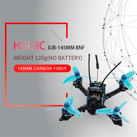 blue hglrc xjb mm fpv racing vistatech quadcopter drone    fc osd    blheli