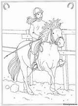 Kleurplaat Kleurplaten Manege Paarden Paard Paardrijden Kleurboek Mandalas Pferde Tekeningen Bak Afkomstig Kinderen sketch template