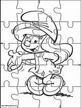Puzzles Jigsaw Smurfs Printable Coloring Pages Kids Activities Cut Puzzle Websincloud Choose Board sketch template