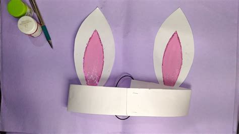 diy easter bunny ears easter day craft  kids youtube