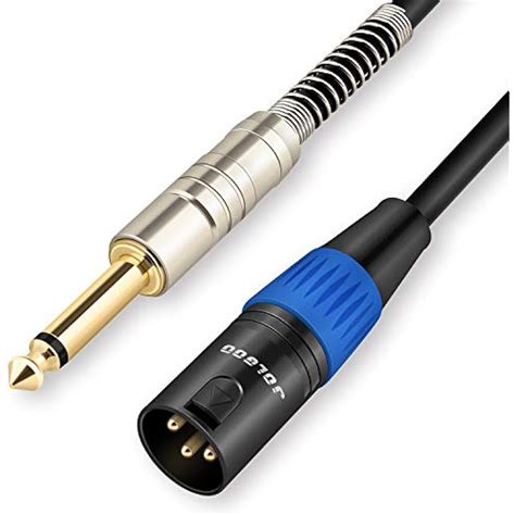 ts mono  xlr male cable unbalanced mm plug  pin male quarter ebay